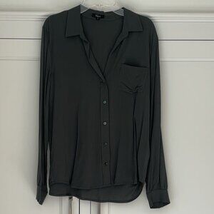 Rails Satin Button Down Shirt